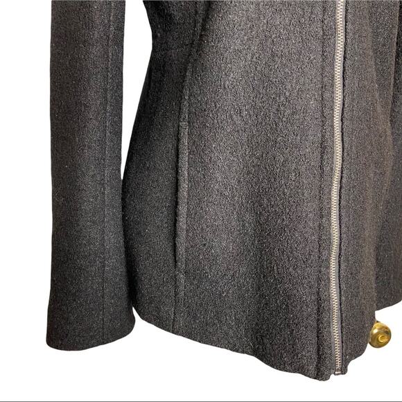 Lands’ End Black Wool Blend Full Zip Jacket Women's Size 10 - Picture 2 of 9